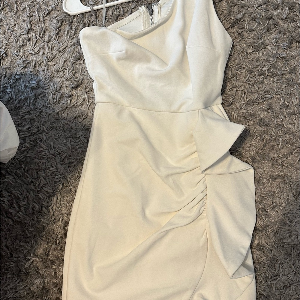 Hello Molly White One-Strap Dress